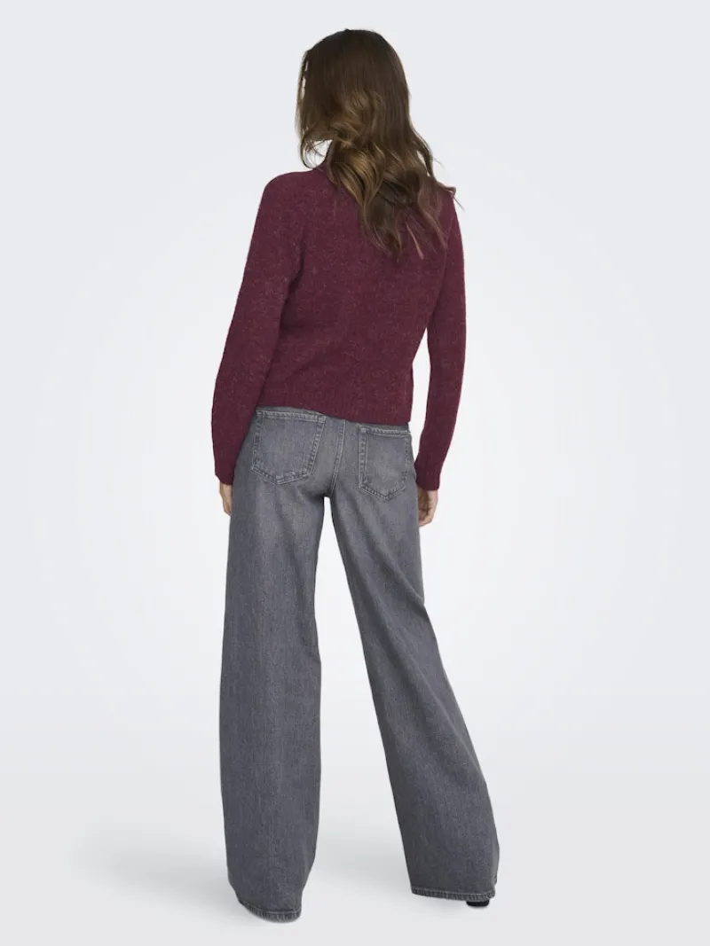 JDY Pullover & Sweatshirts*ZOEY LIFE L/S HN RAGLAN PUL KNT NOOS maroon banner