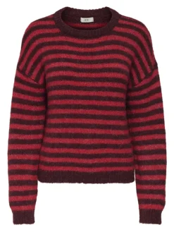 JDY Pullover & Sweatshirts*ZOEY LIFE L/S ON DROPSH PULL KNT NOOS maroon banner