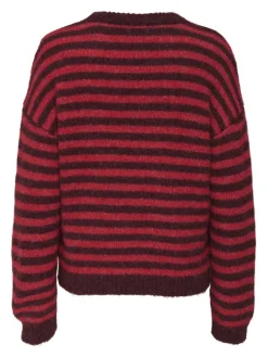 JDY Pullover & Sweatshirts*ZOEY LIFE L/S ON DROPSH PULL KNT NOOS maroon banner