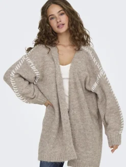 JDY Pullover & Sweatshirts*ZOEY LIFE L/S STITCH CARDIGAN KNT Chateau Gray