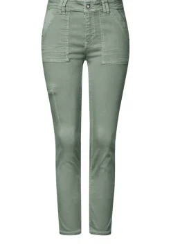 Street One Hosen*Jeans im Cargo-Look olive washed