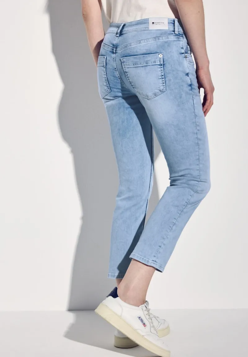 Street One Shorts*7/8-Jeans im Casual Fit ultra bleach random washed