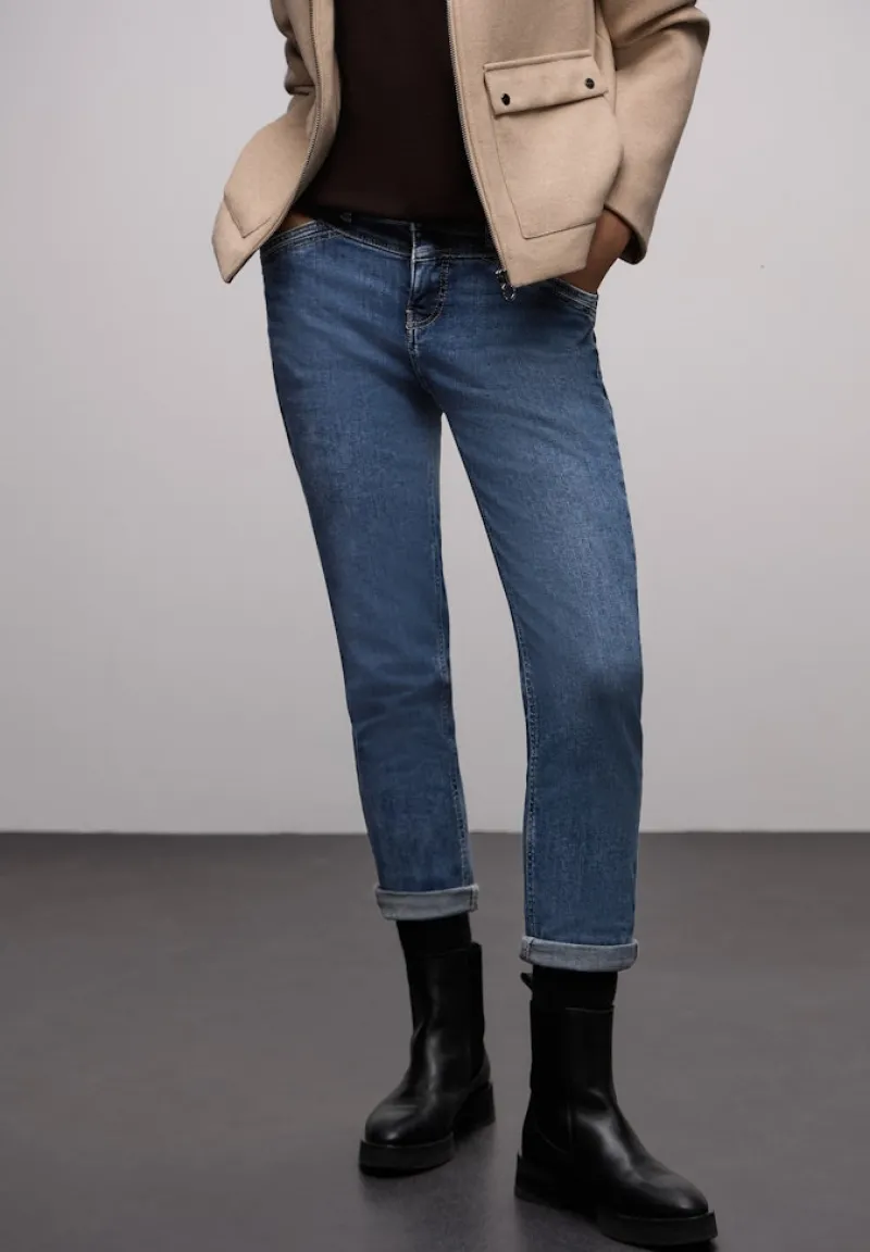 Street One Jeans*Jeans im Loose Fit light blue authentic washed