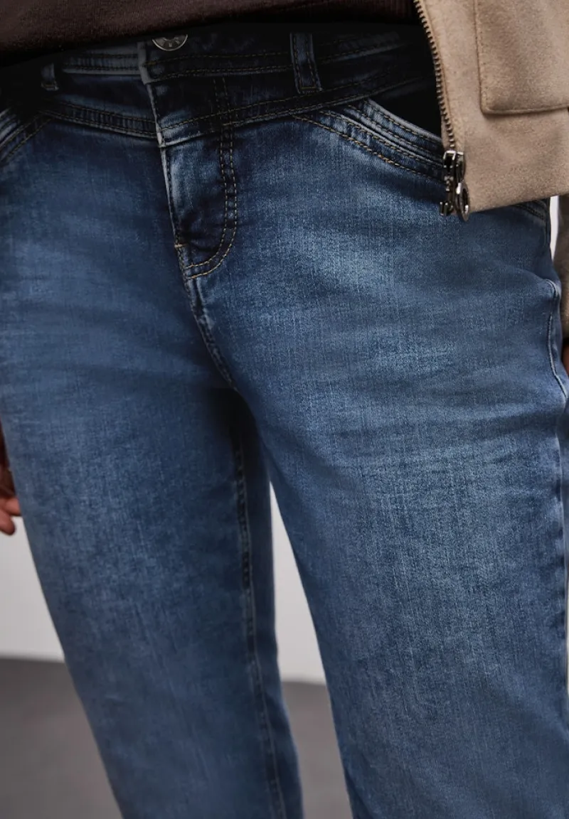 Street One Jeans*Jeans im Loose Fit light blue authentic washed