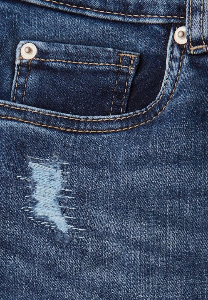 STREET ONE STUDIO Jeans*Jeans mit Destroyed Details dark blue authentic wash