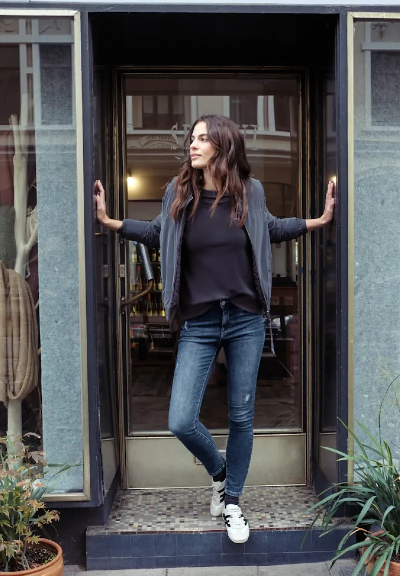 STREET ONE STUDIO Jeans*Jeans mit Destroyed Details dark blue authentic wash