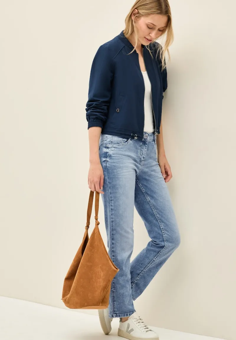 Cecil Jeans*Jeans mit Turn-Up Detail light blue wash