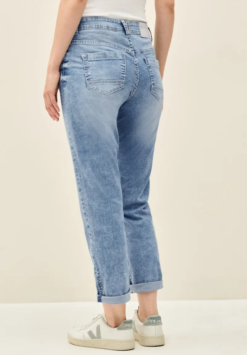 Cecil Jeans*Jeans mit Turn-Up Detail light blue wash