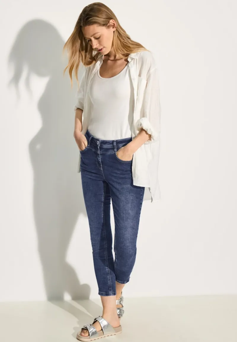 Cecil Shorts*Jeans Slim Fit mid blue wash