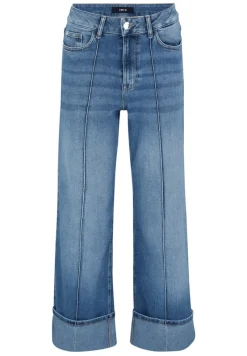 Zero Jeans*Jeans weites Bein mit Umschlag 28 Inch blue used denim