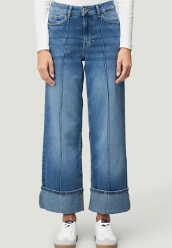 Zero Jeans*Jeans weites Bein mit Umschlag 28 Inch blue used denim