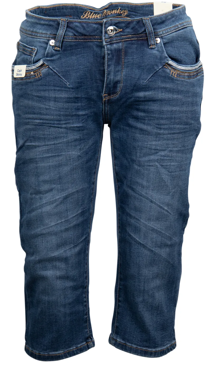 Blue Monkey Shorts*Jeansbermudas Honey 11010 Blau