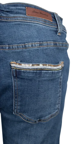 Blue Monkey Shorts*Jeansbermudas Honey 11010 Blau