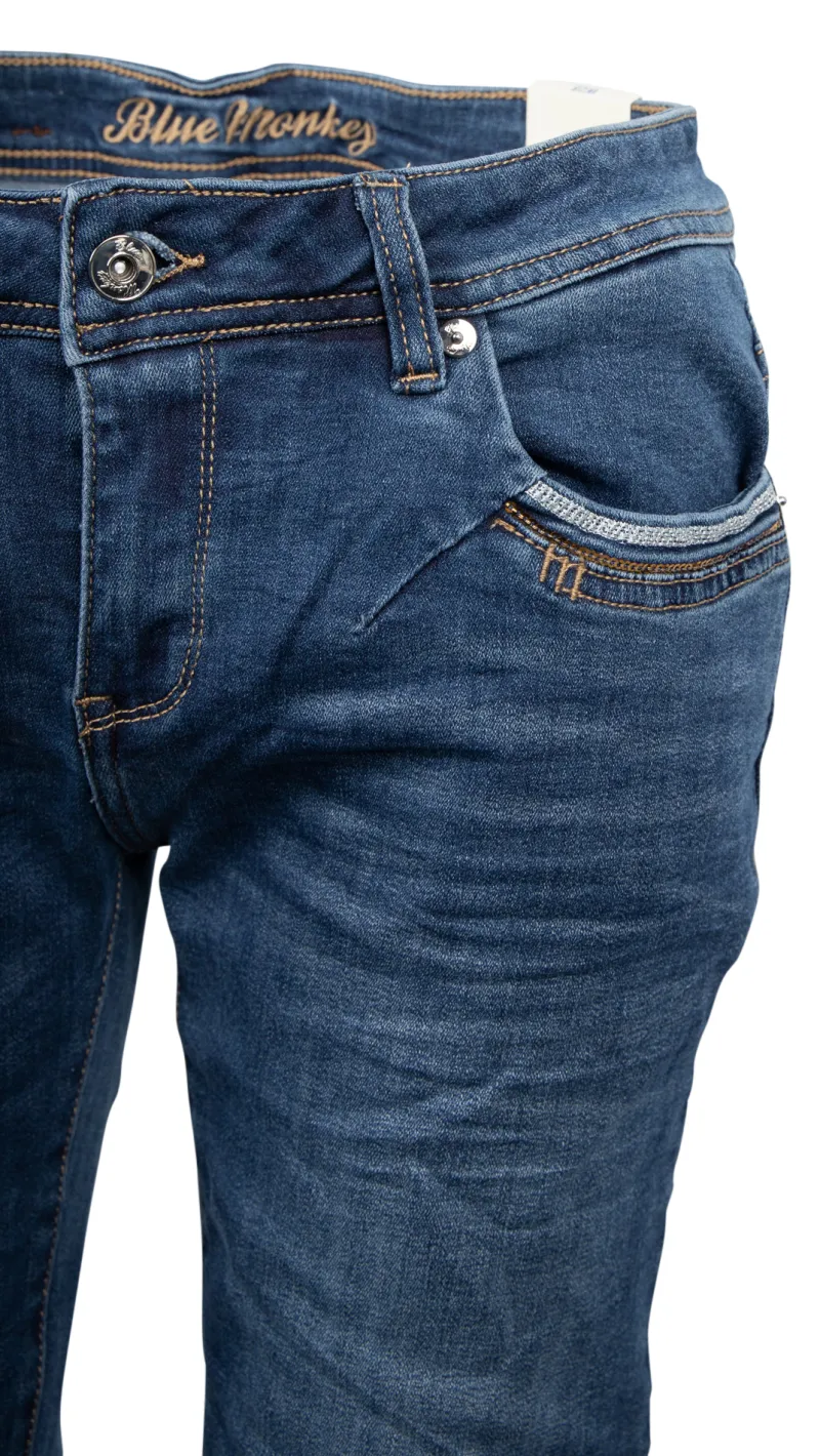 Blue Monkey Shorts*Jeansbermudas Honey 11010 Blau