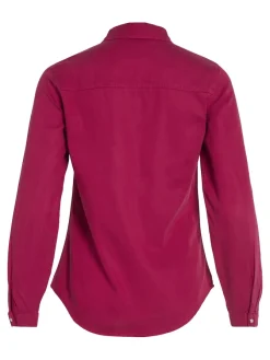 Vila Blusen*Jeansbluse cerise