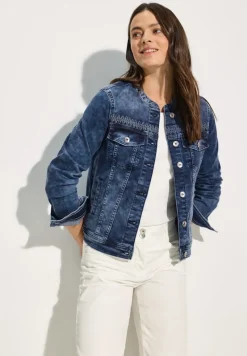 Cecil Jacken*Jeansjacke mid blue wash