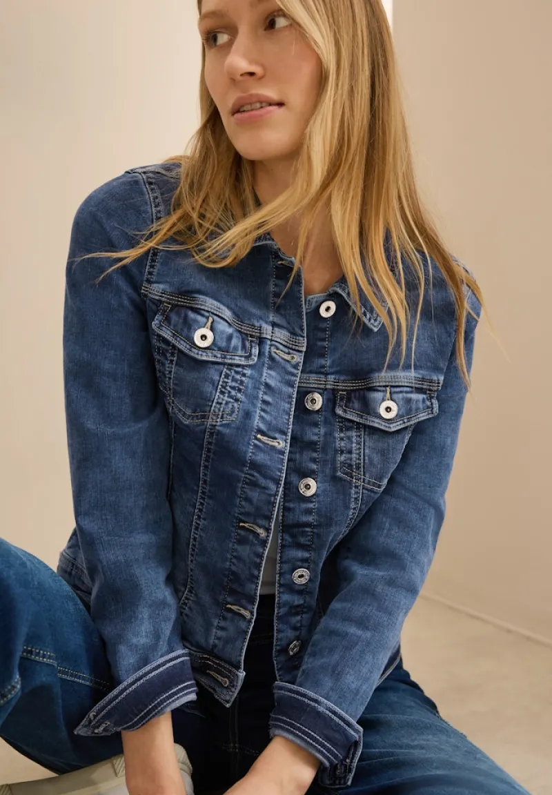 Cecil Jacken*Jeansjacke mid blue wash