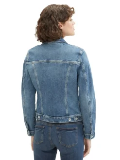 Tom Tailor Jacken*Jeansjacke mit recycelter Baumwolle used dark stone blue denim