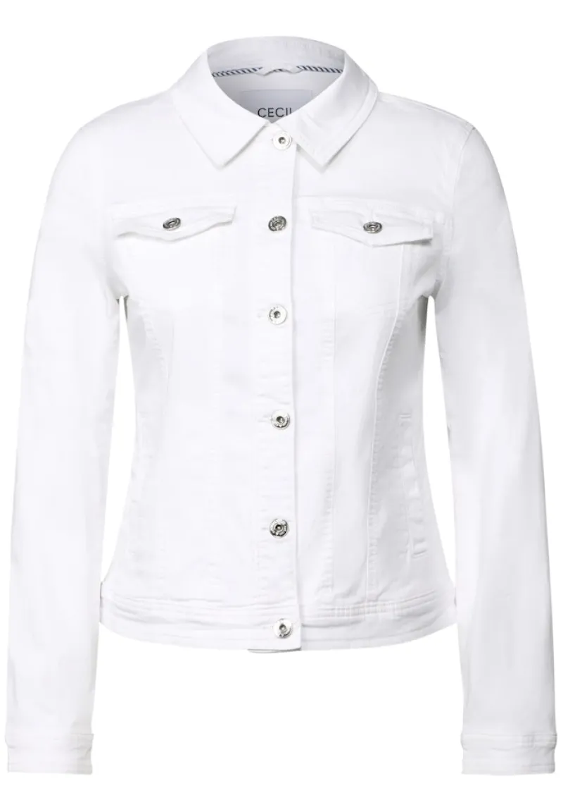 Cecil Jacken*Jeansjacke mit Taschen white