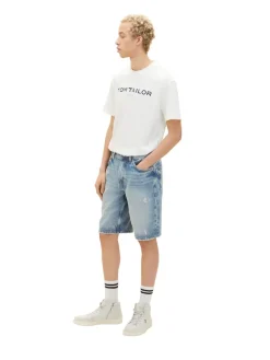 Tom Tailor Denim Shorts*Jeansshorts destroyed light stone blue den