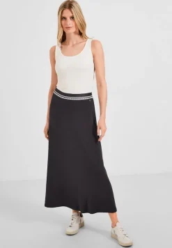 Cecil Röcke*Jersey Maxi Rock carbon grey