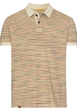 Camel Active Shirts*Jersey Poloshirt mit Multicolour-Streifen Beige
