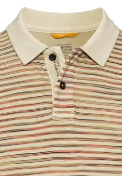 Camel Active Shirts*Jersey Poloshirt mit Multicolour-Streifen Beige