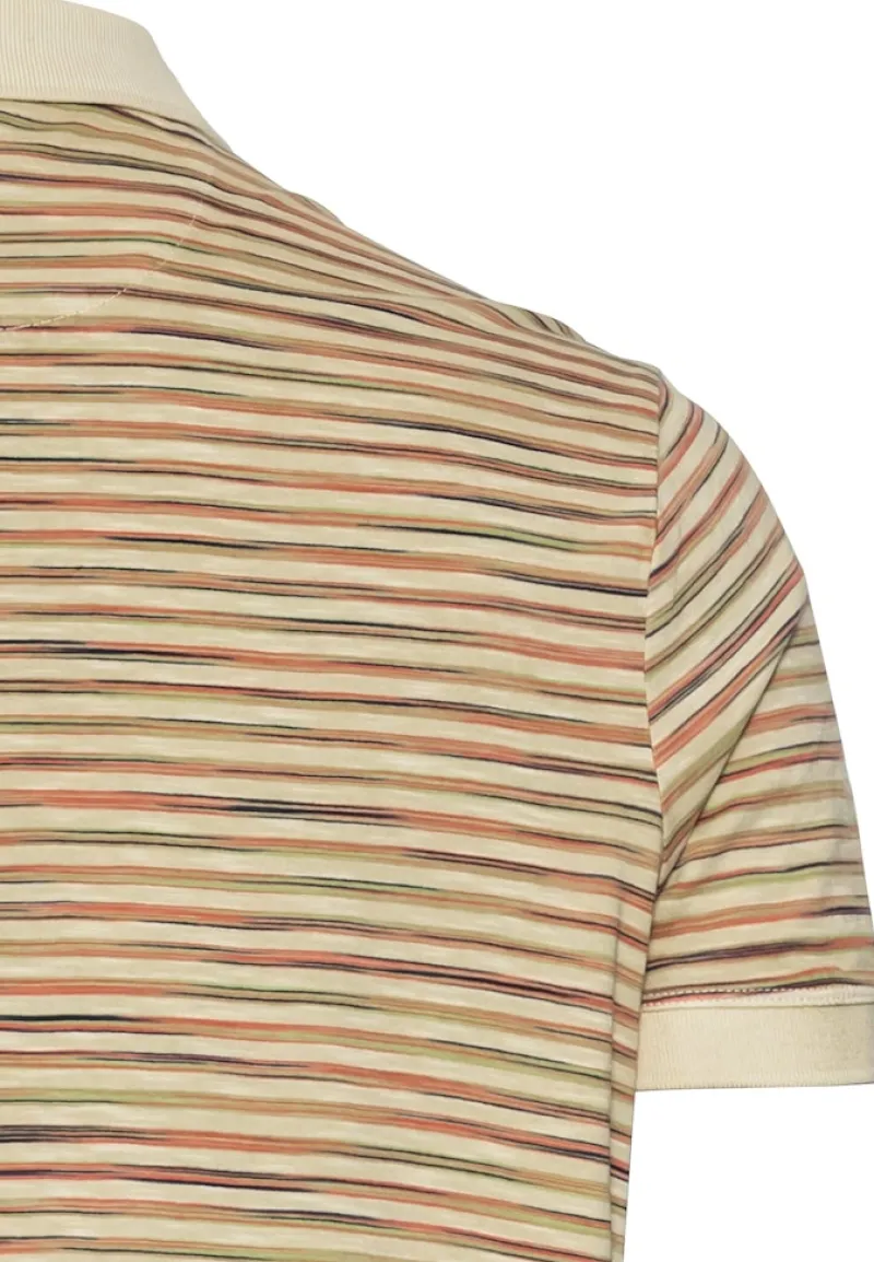 Camel Active Shirts*Jersey Poloshirt mit Multicolour-Streifen Beige