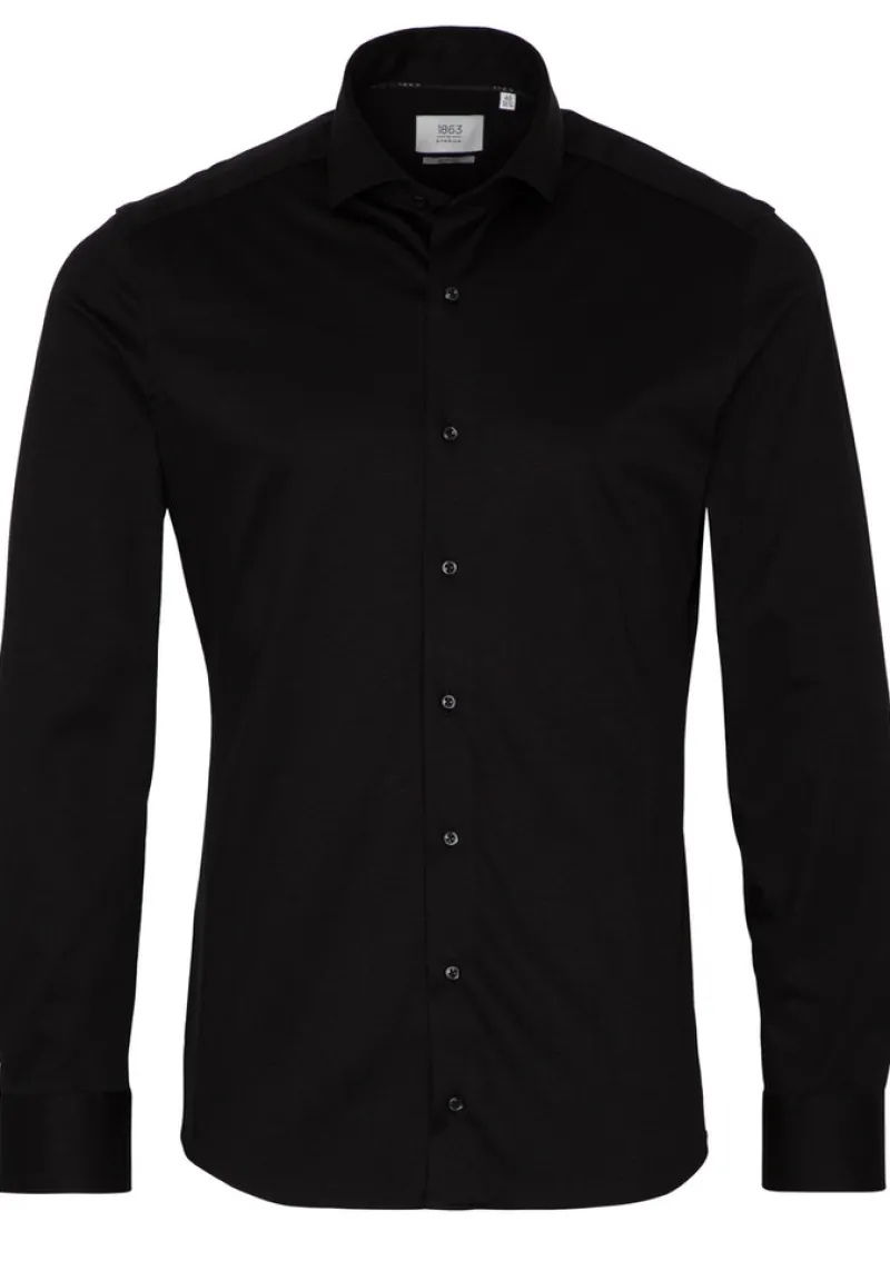 ETERNA Hemden|Big Boys*Jersey Shirt Jersey Langarm Schwarz