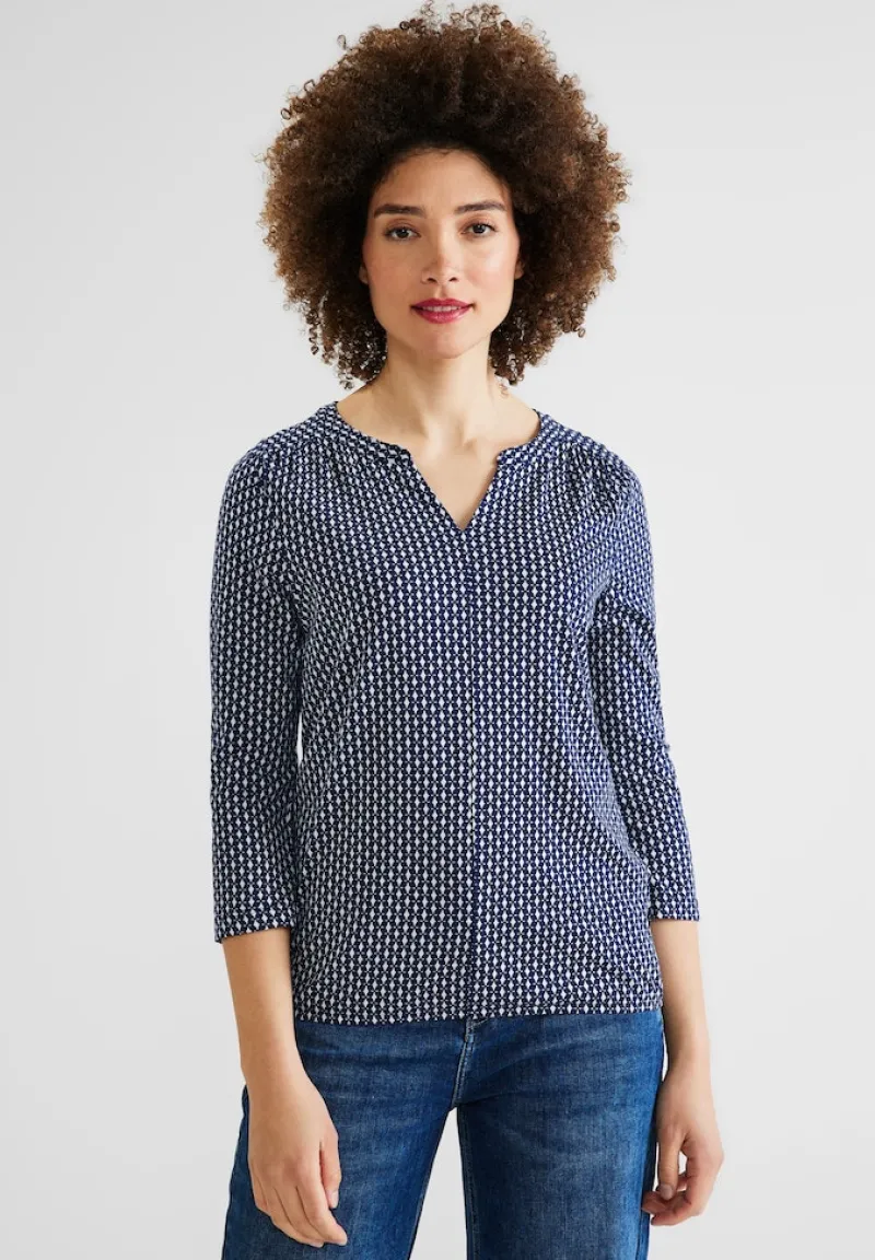 Street One Shirts*Jersey Shirt mit Print deep blue