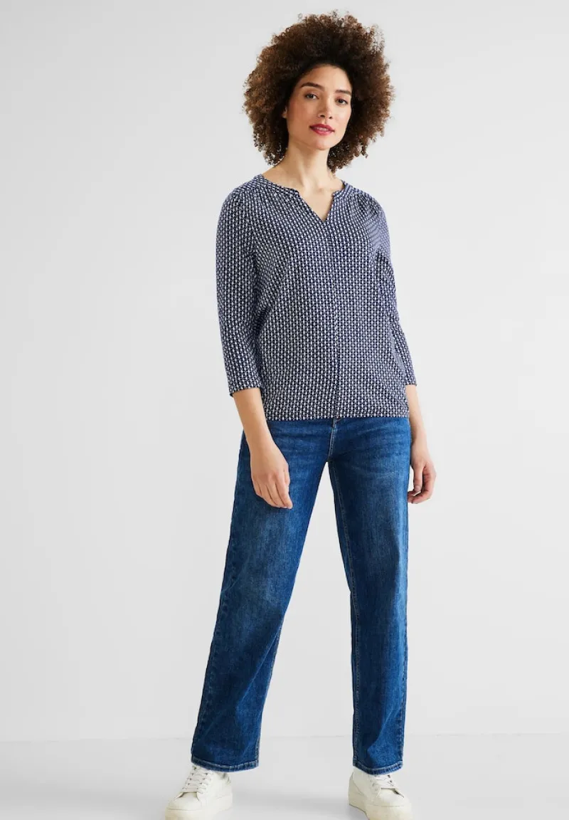 Street One Shirts*Jersey Shirt mit Print deep blue