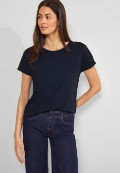 Street One Shirts*Jersey T-Shirt deep blue