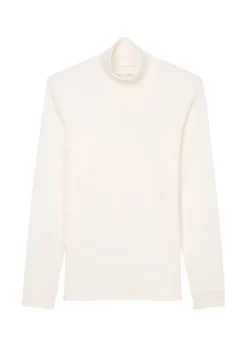 Marc O'Polo Shirts|Big Boys*Jersey T-shirt, long sleeve, turtle neck, ribbed cuffs, DfC white cotton