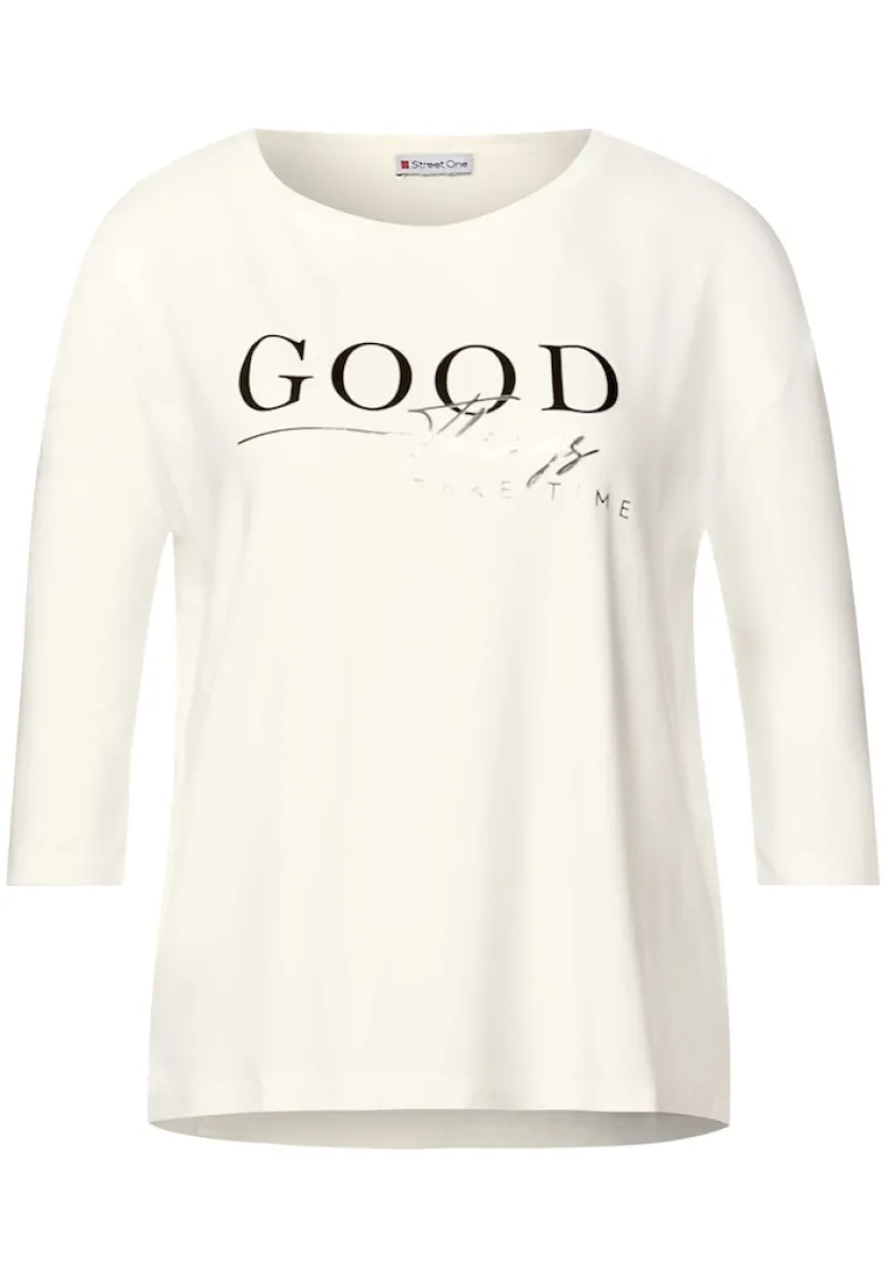Street One Shirts*Jersey T-Shirt mit Wording off white