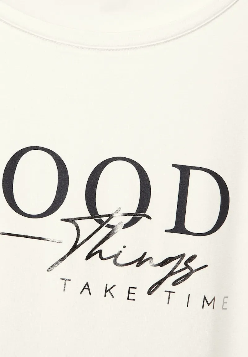 Street One Shirts*Jersey T-Shirt mit Wording off white