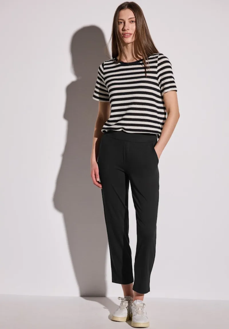 Street One Hosen*Jersey-Hose im Loose Fit Black