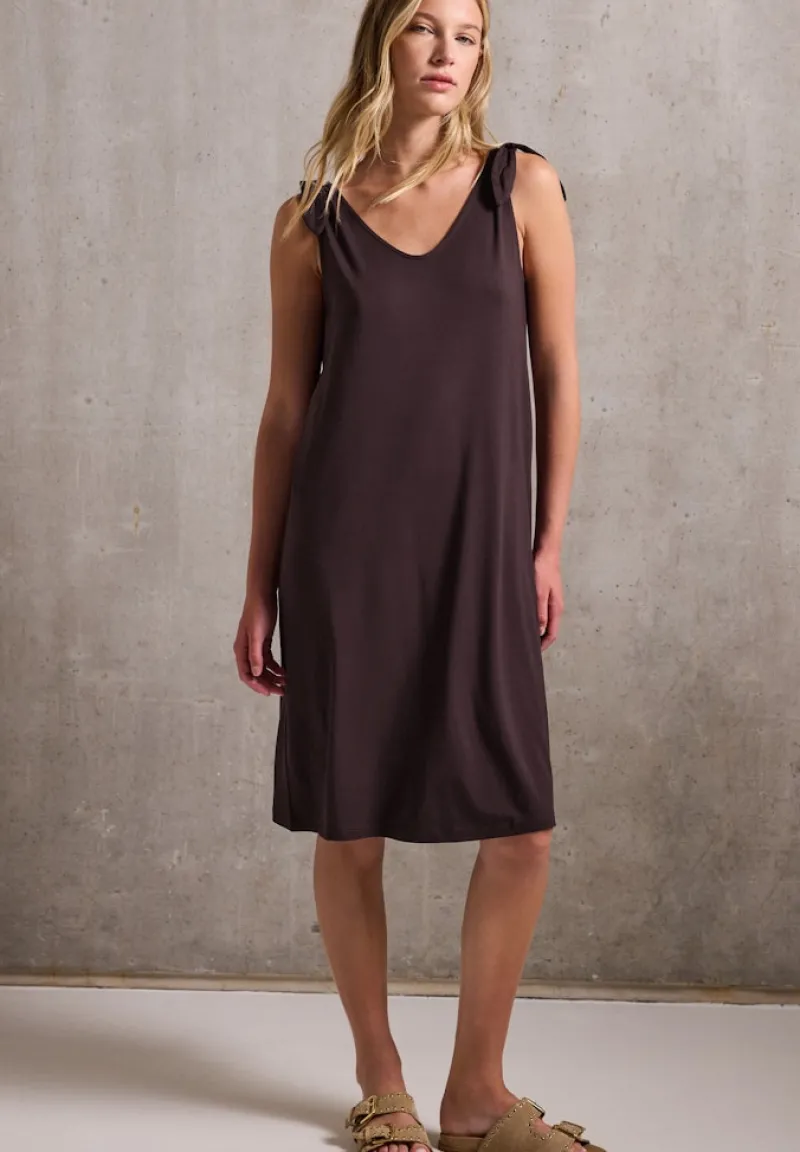 STREET ONE STUDIO Kleider*Jersey-Kleid mit Knoten fudge red