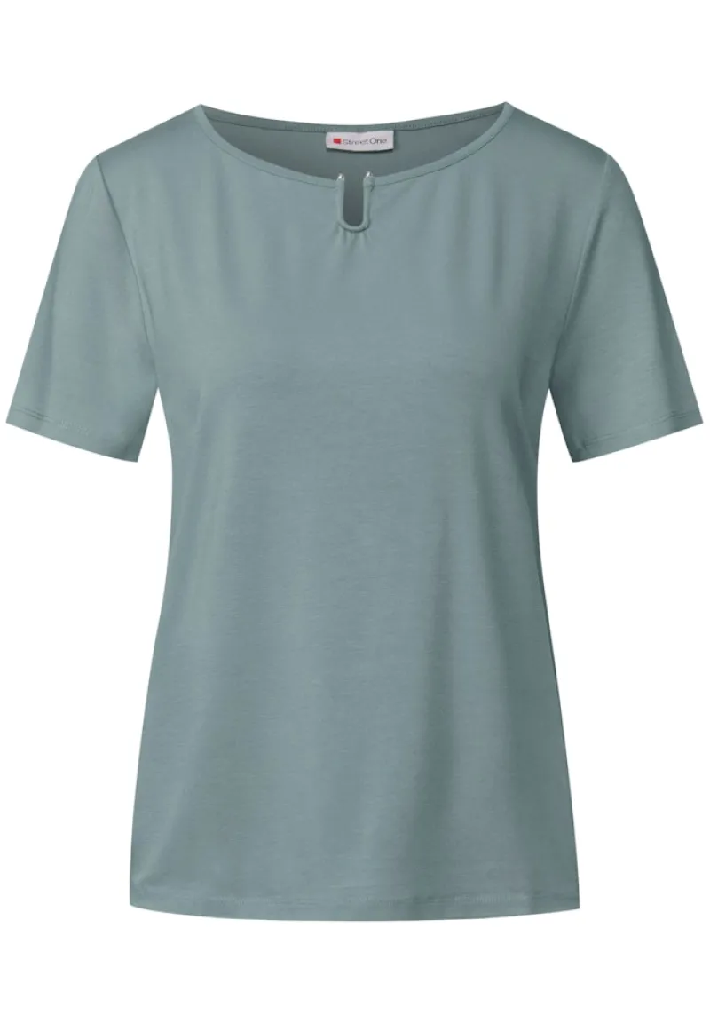 Street One Shirts*Jersey-Shirt mit Cut-Out arona blue