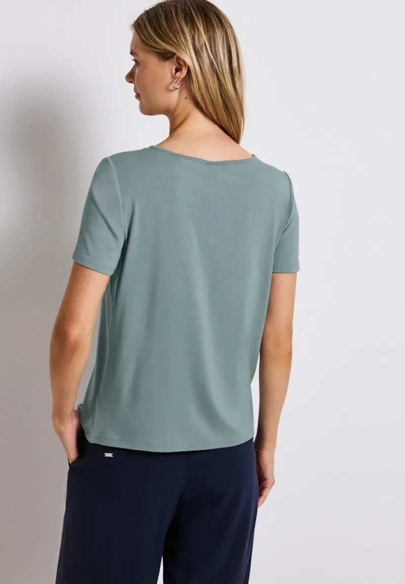 Street One Shirts*Jersey-Shirt mit Cut-Out arona blue