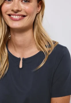 Street One Shirts*Jersey-Shirt mit Cut-Out deepwater blue