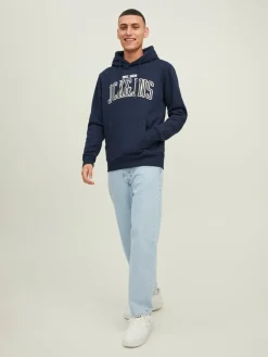 Jack & Jones Pullover & Sweatshirts*JJCEMB SWEAT HOOD Navy Blazer