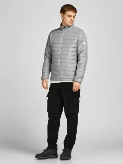 Jack & Jones Jacken*JJEACE SPRING PUFFER COLLAR SN Light Grey Melange