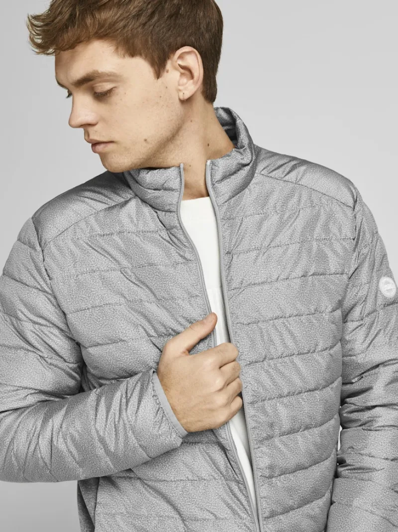 Jack & Jones Jacken*JJEACE SPRING PUFFER COLLAR SN Light Grey Melange