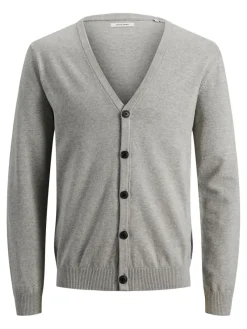 Jack & Jones Pullover & Sweatshirts*JJEBASIC KNIT CARDIGAN Light Grey Melange
