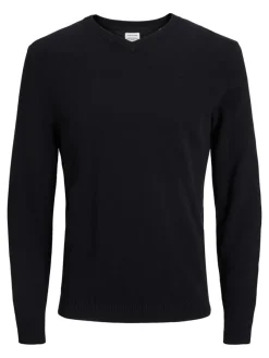 Jack & Jones Pullover & Sweatshirts*JJEBASIC KNIT V-NECK NOOS Black