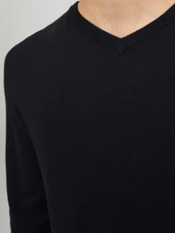 Jack & Jones Pullover & Sweatshirts*JJEBASIC KNIT V-NECK NOOS Black