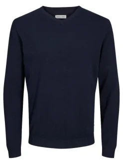 Jack & Jones Pullover & Sweatshirts*JJEBASIC KNIT V-NECK NOOS navy blazer1