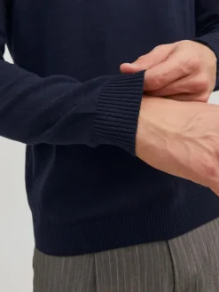 Jack & Jones Pullover & Sweatshirts*JJEBASIC KNIT V-NECK NOOS navy blazer1