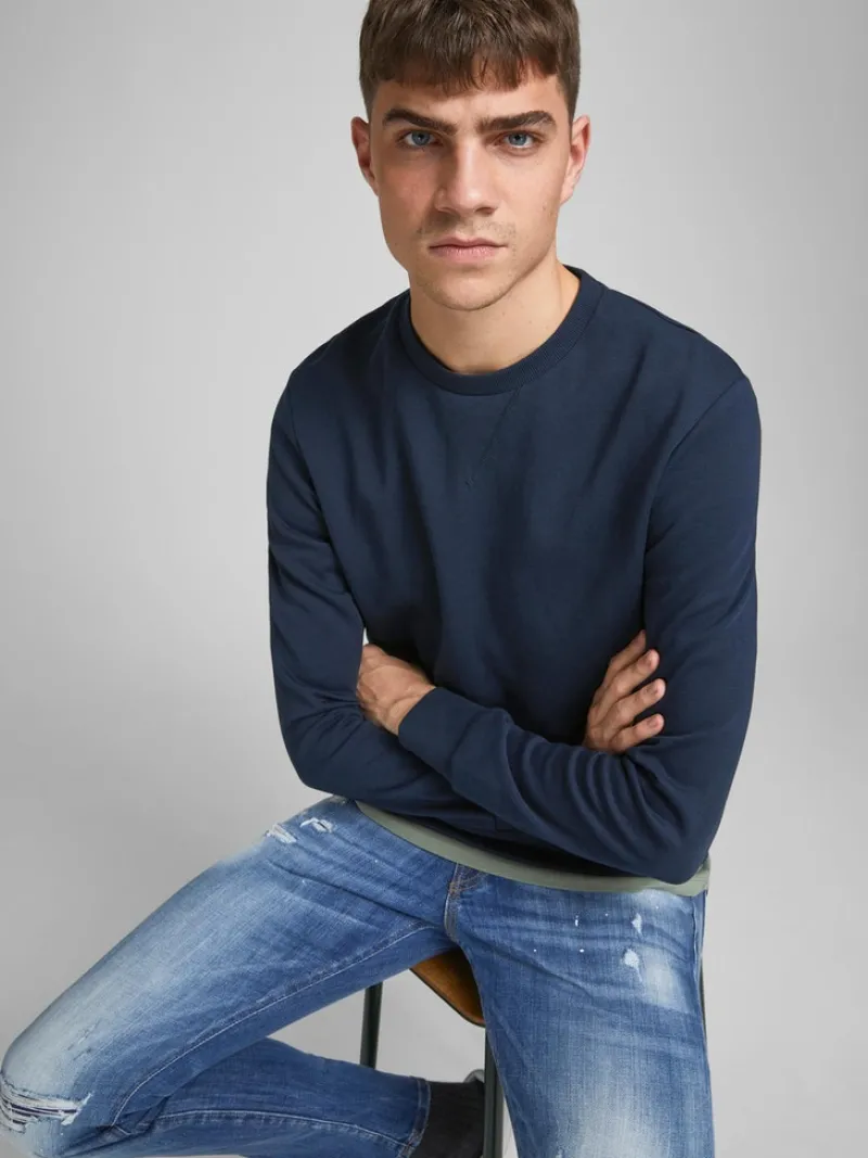 Jack & Jones Pullover & Sweatshirts*JJEBASIC SWEAT CREW NECK NOOS Navy Blazer