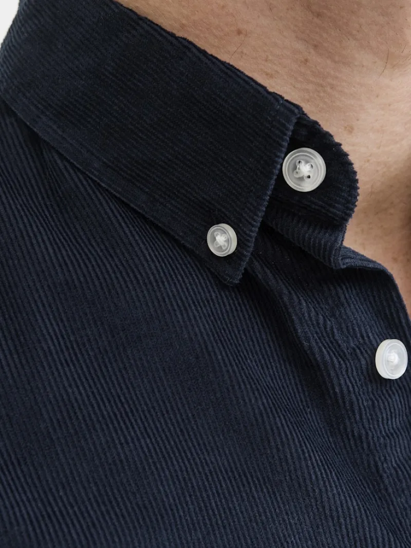 Jack & Jones Hemden*JJECLASSIC CORD SHIRT L/S SN Sky Captain